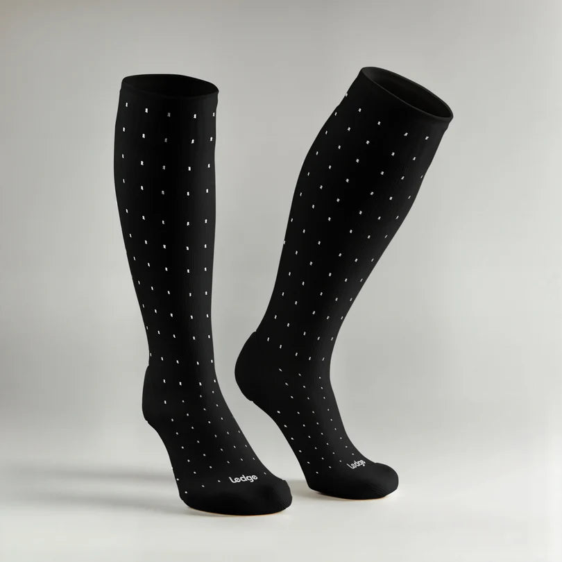 Essential Compression Socks Black Dots