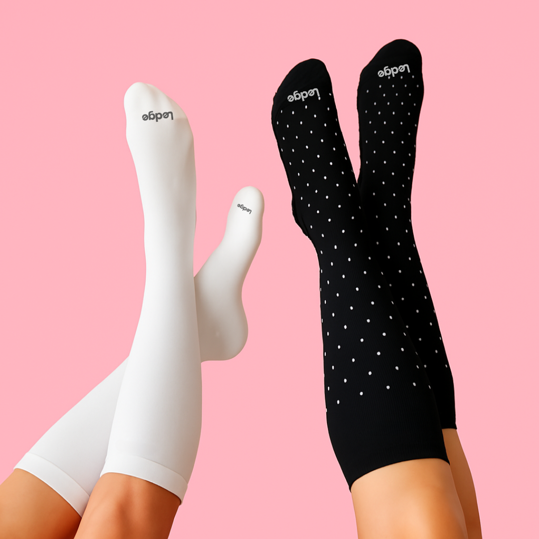 Compression Socks Swollen Legs - White