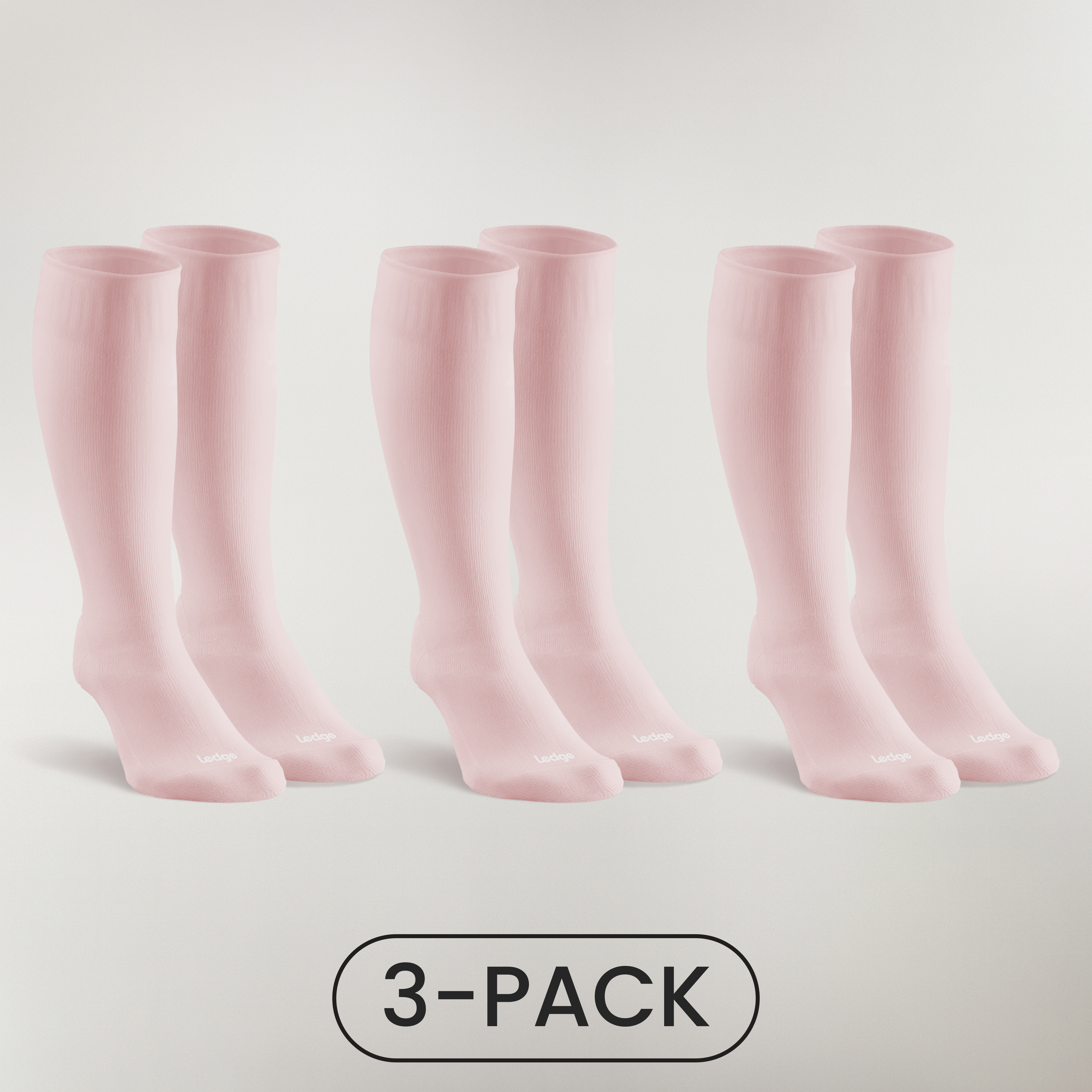 3-Pack | Essential Compression Socks Pink