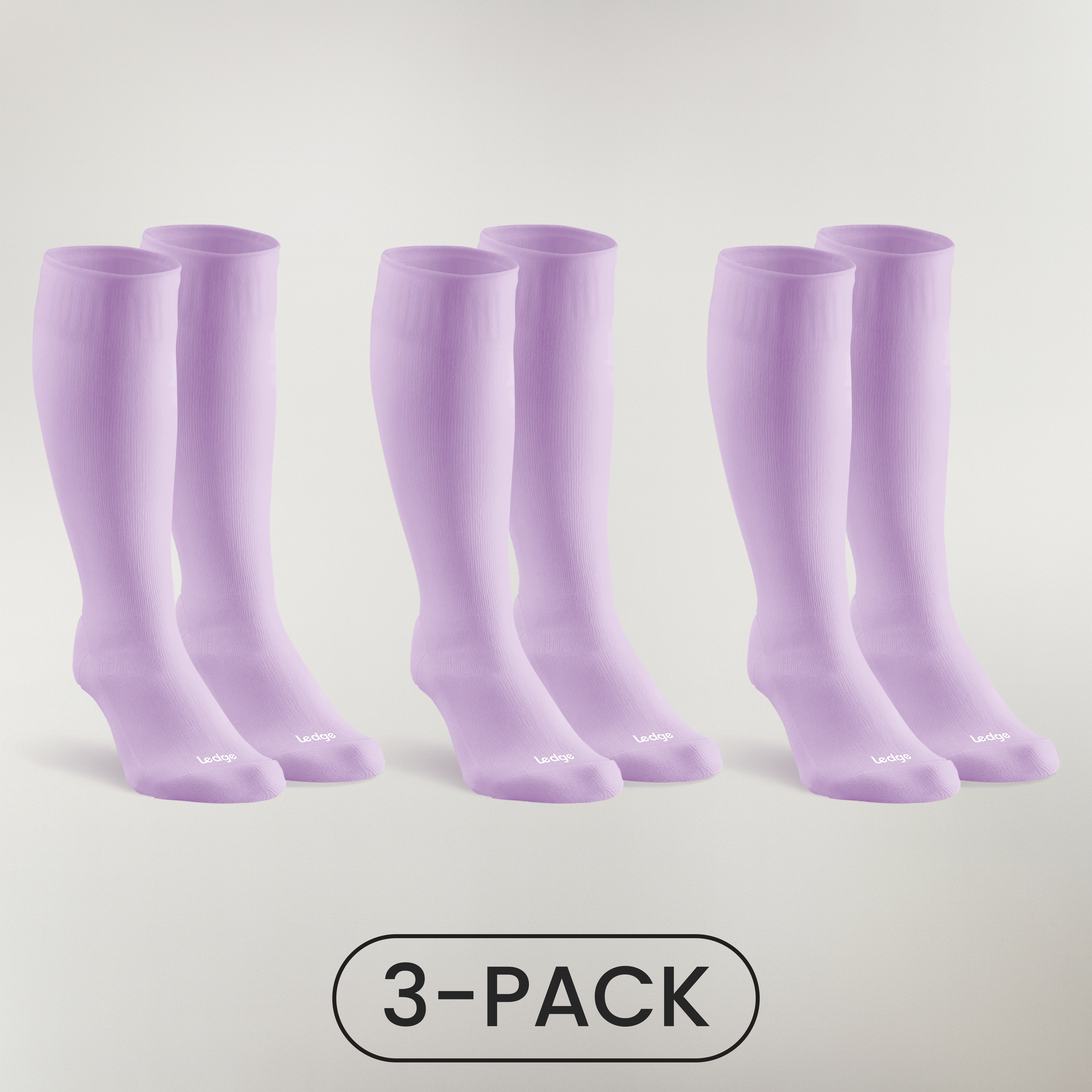3-Pack | Essential Compression Socks Lavender